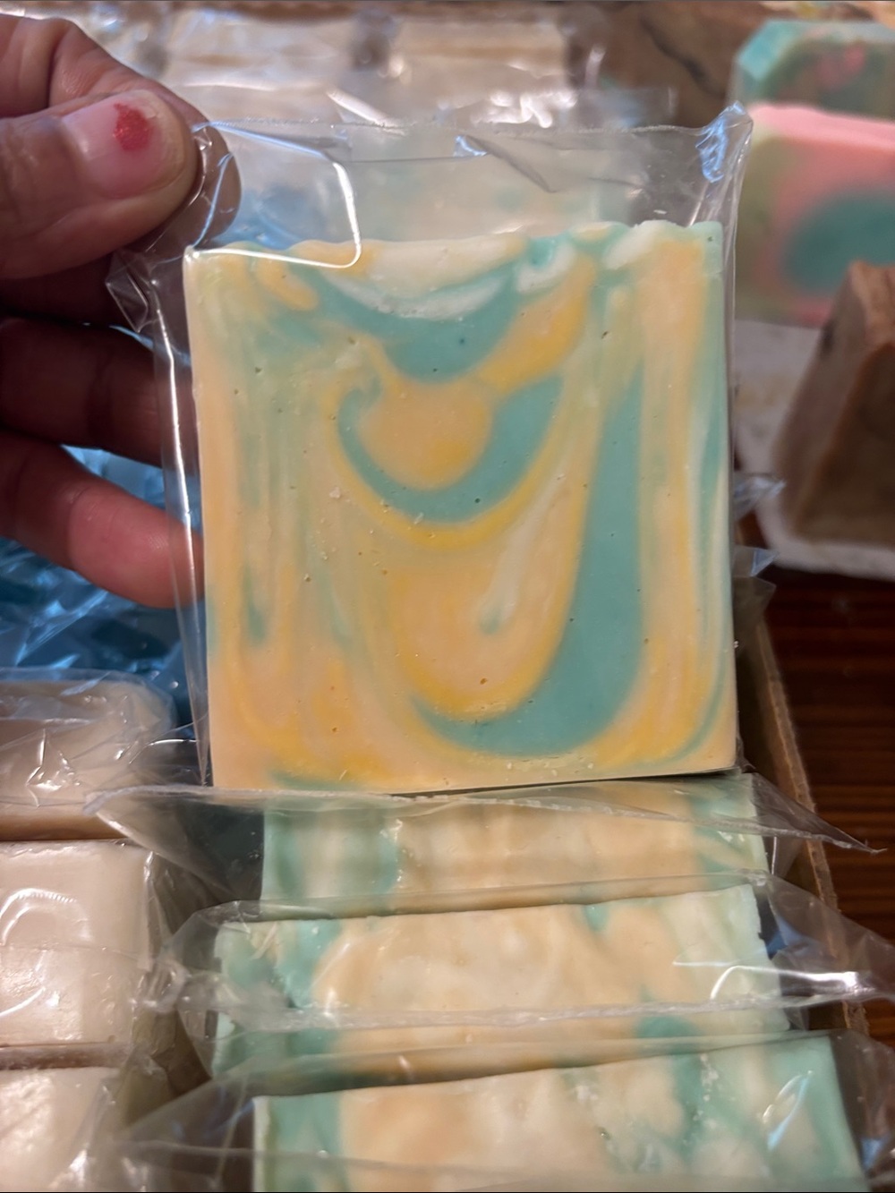 Handmade Swirl Bar Soap - CP soap Orange Dreamsicle
